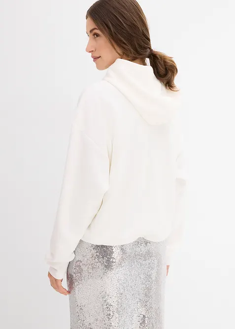 Hettegenser av viskosemiks med lett glans, bonprix