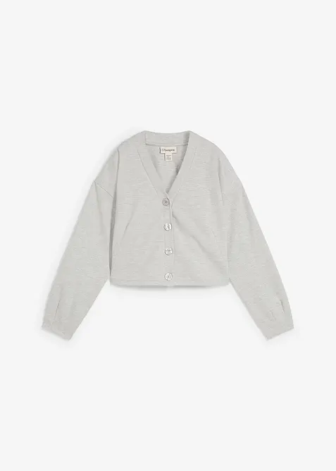 Sweatshirt i viskosemiks med knepping, bonprix
