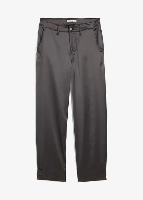 Barrel bukse i lett sateng, bonprix