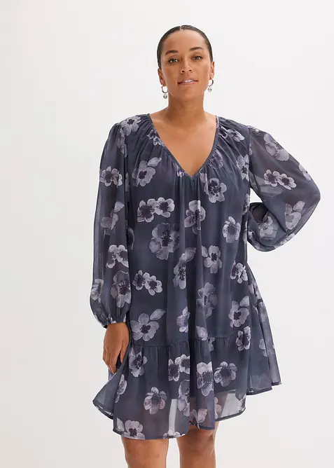 Kort chiffonkjole, bonprix