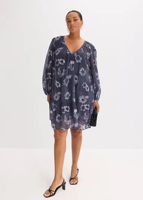 Kort chiffonkjole, bonprix