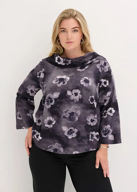 Bluse av strukturert krepp, bonprix