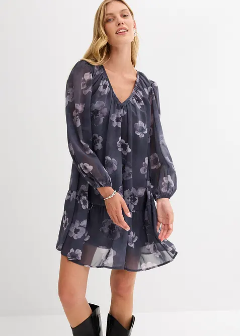 Kort chiffonkjole, bonprix