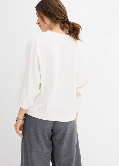 Oversized sweatshirt i 100% bomull, bonprix