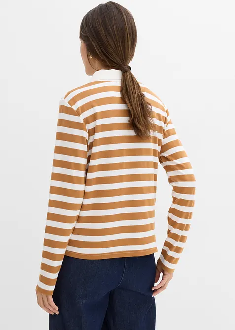 Poloskjorte i fast økologisk bomull, bonprix