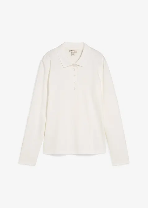 Poloskjorte i fast &oslash;kologisk bomull, bonprix