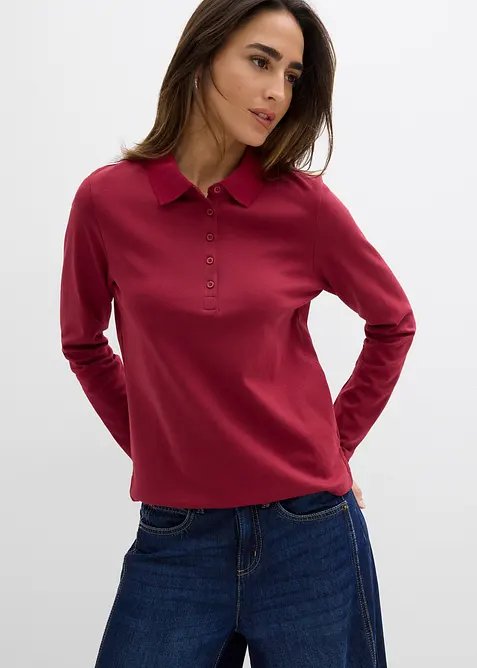 Poloskjorte i fast økologisk bomull, bonprix