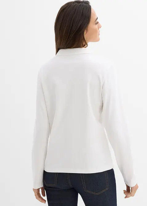 Poloskjorte i fast &oslash;kologisk bomull, bonprix