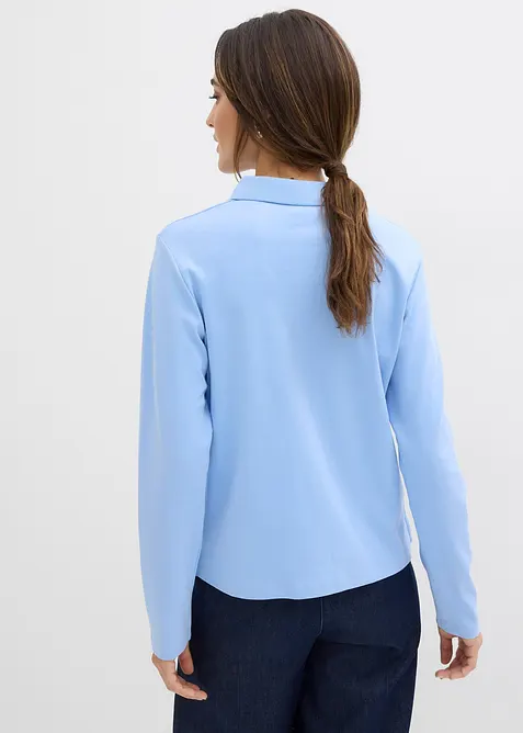 Poloskjorte i fast &oslash;kologisk bomull, bonprix