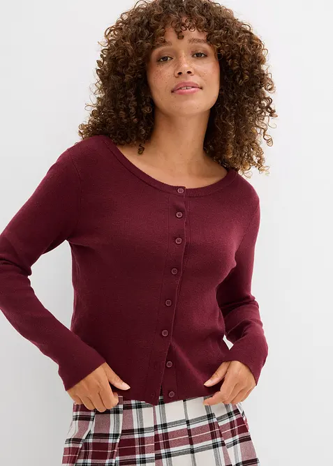 Kort finstrikket jakke, bonprix