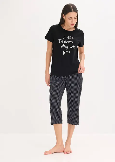 Capri-pyjamas i 100% økologisk bomull, bonprix