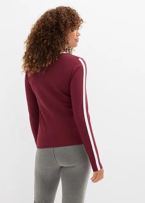 Langermet topp i lett jersey, bonprix