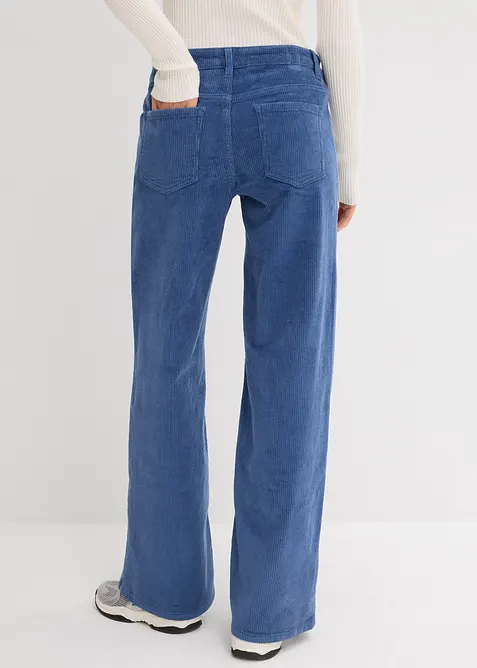 Cordbukse av elastisk bomullsmiks, bonprix