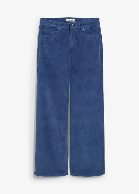 Cordbukse av elastisk bomullsmiks, bonprix