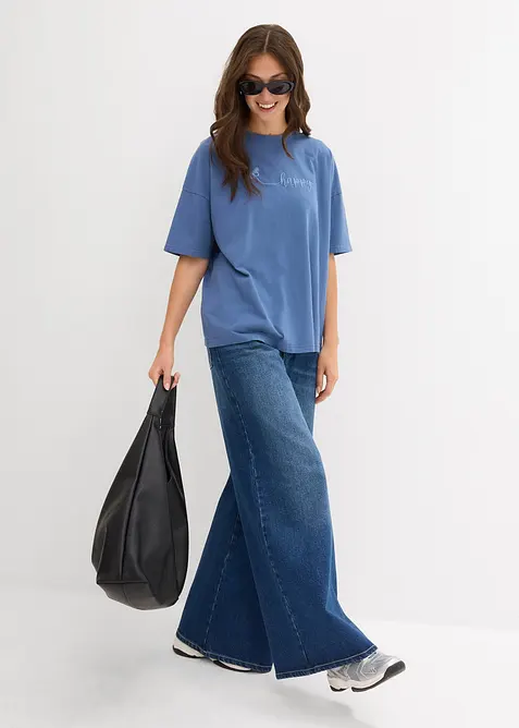 Oversized topp i 100% økologisk bomull, bonprix