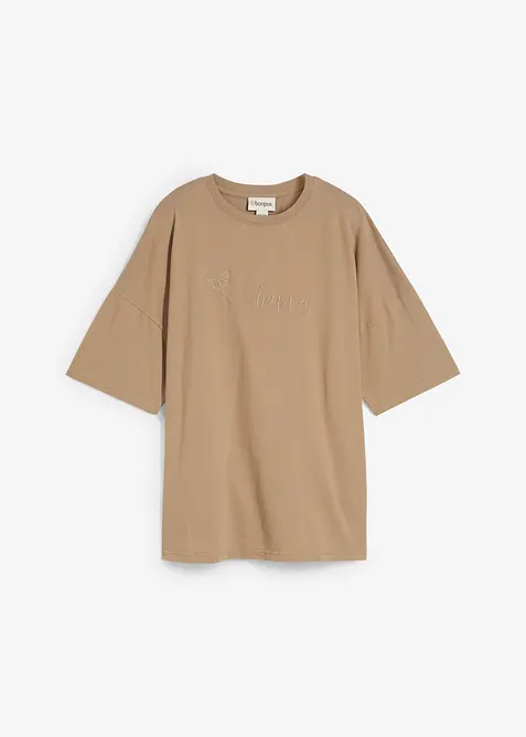 Oversized topp i 100% økologisk bomull, bonprix