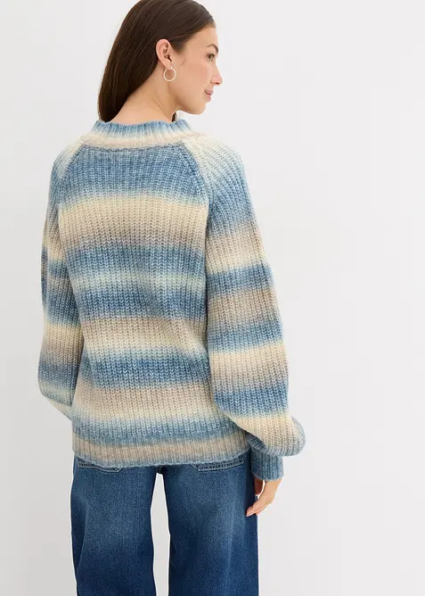 Grovstrikket genser i myk ullmiks, bonprix