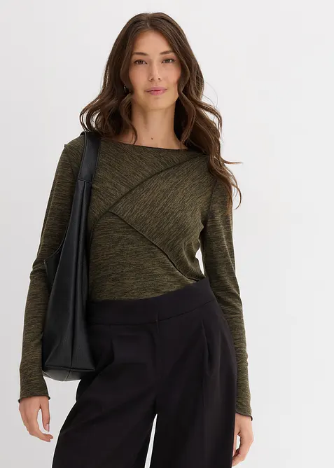 Langermet topp i myk viskosemiks, bonprix