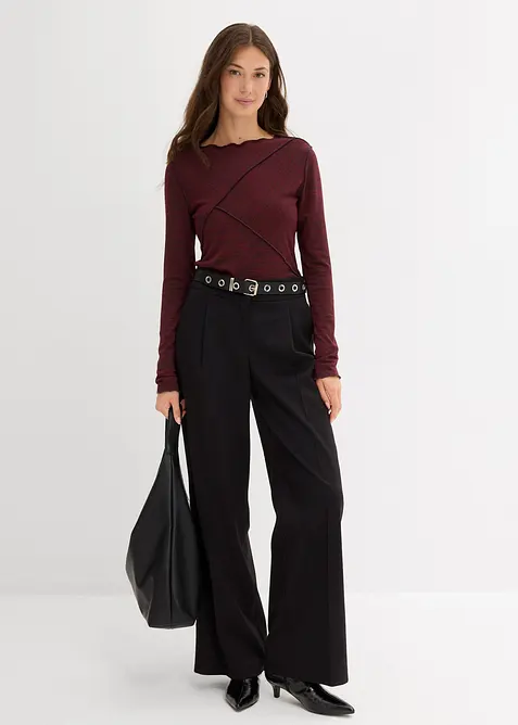 Langermet topp i myk viskosemiks, bonprix