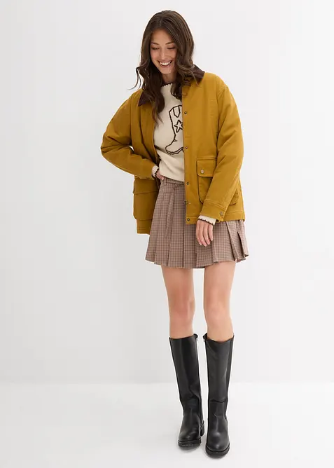 Kort bukseskjørt med motfolder, bonprix