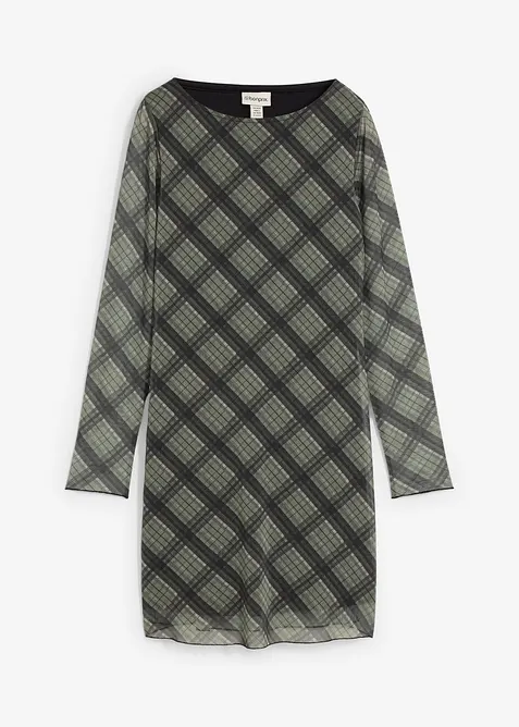 Minikjole i fin mesh, bonprix