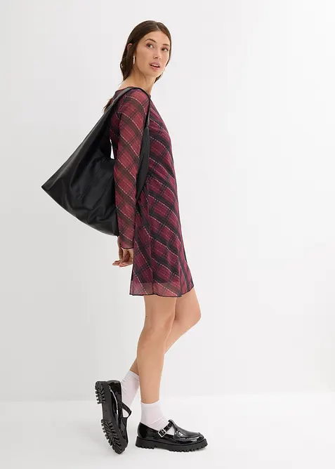 Minikjole i fin mesh, bonprix