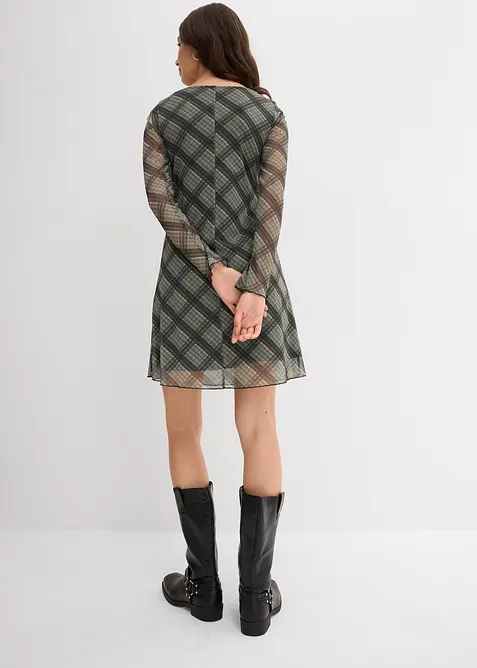 Minikjole i fin mesh, bonprix