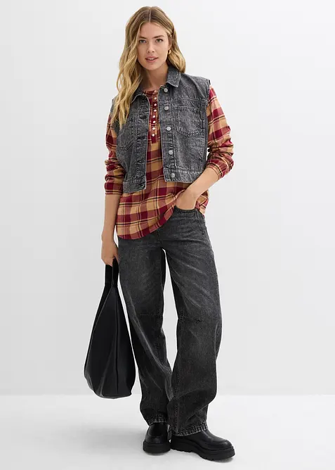 Blusetunika i flanell, bonprix