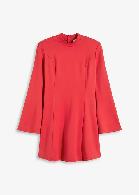 Minikjole i A-modell med trompetermer, bonprix