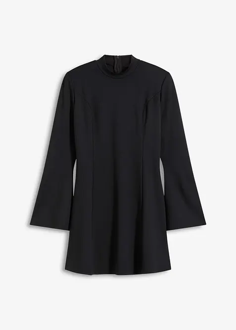 Minikjole i A-modell med trompetermer, bonprix