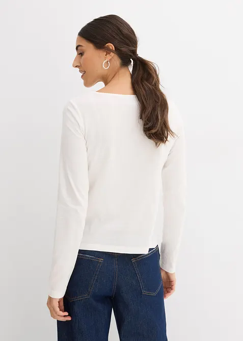 Langermet topp i 100% bomull, bonprix