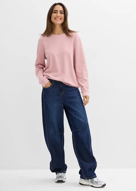 Langermet topp i 100% økologisk bomull, bonprix