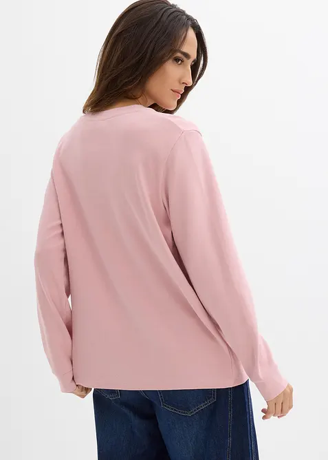 Langermet topp i 100% økologisk bomull, bonprix