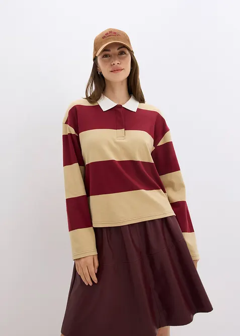 Poloskjorte i 100% økologisk bomull, bonprix