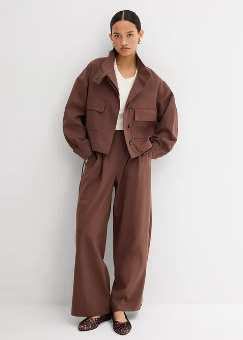 Bukse i viskosemiks med praktiske detaljer, bonprix