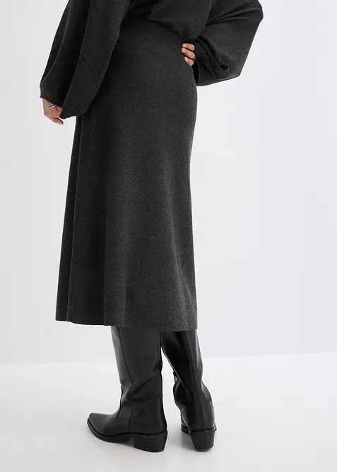 Strikket skj&oslash;rt i utskr&aring;dd modell, bonprix