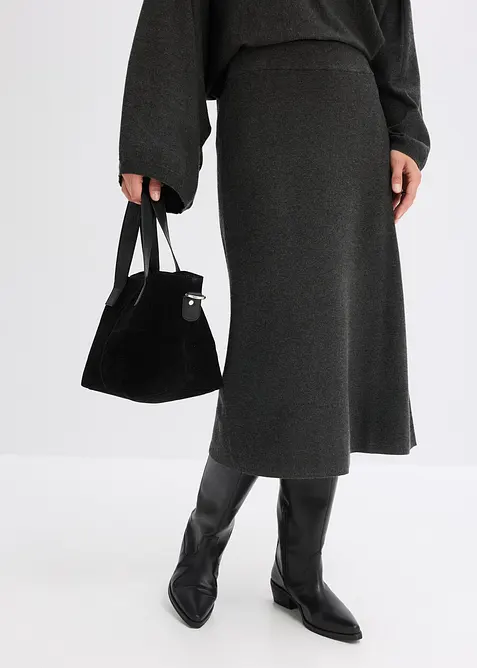 Strikket skj&oslash;rt i utskr&aring;dd modell, bonprix