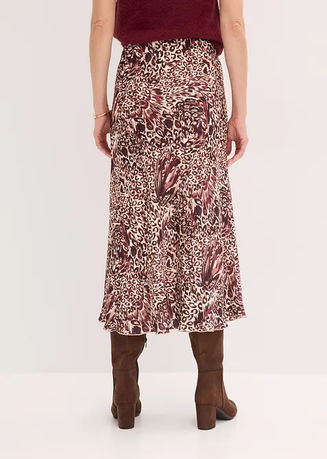 Satengskjørt med struktur, bonprix