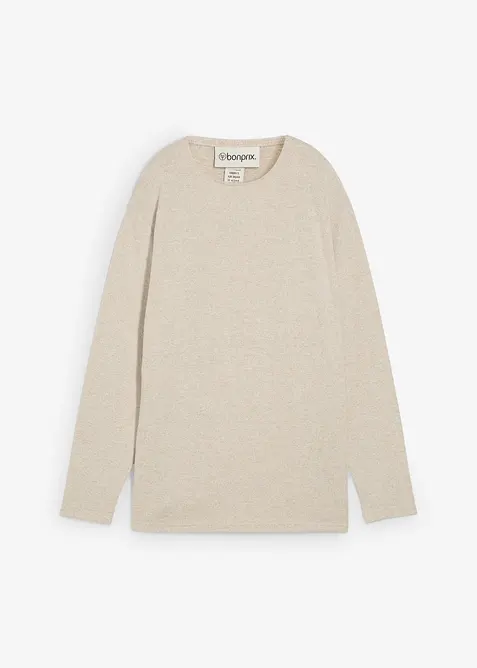 Lang sweatshirt i strikket look, bonprix