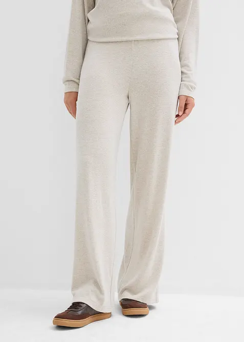 Vid bukse i strikket materiale, bonprix