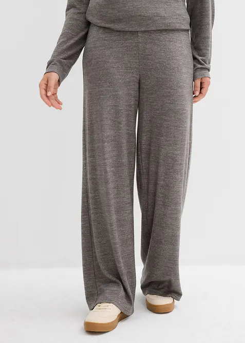 Vid bukse i strikket materiale, bonprix