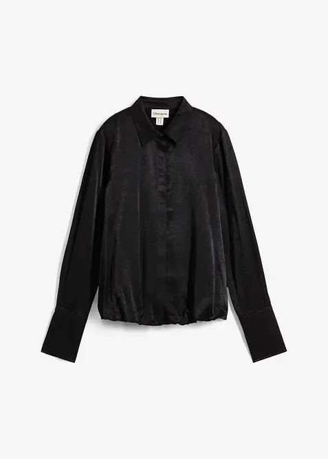 Satengbluse i viskosemiks, bonprix