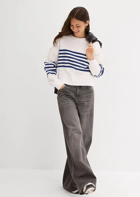 Oversized sweatshirt i 100% bomull, bonprix