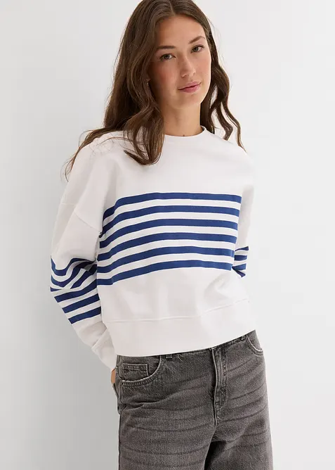 Oversized sweatshirt i 100% bomull, bonprix