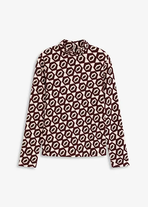 Topp med ståkrage og struktur, bonprix