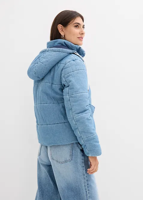 Vattert jakke i denim, bonprix