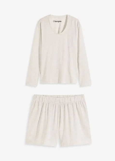 Loungewear-kort pyjamas i lett, mykt materiale, bonprix