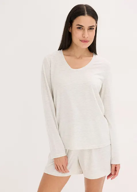 Loungewear-kort pyjamas i lett, mykt materiale, bonprix