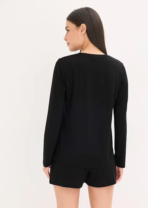 Loungewear-kort pyjamas i lett, mykt materiale, bonprix