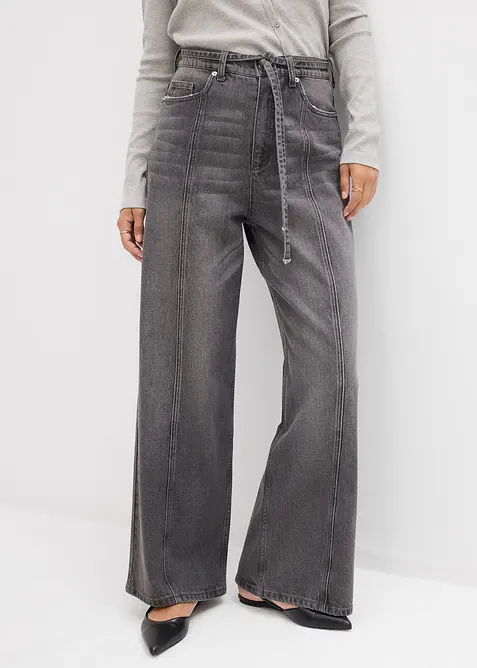 Wide Leg-jeans High Waist, bonprix